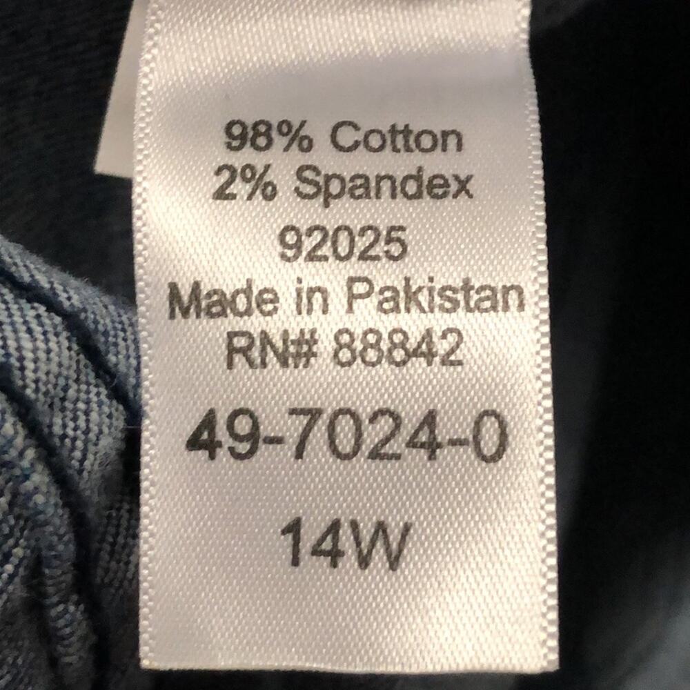 Denim 24/7 Embroidered Jeans Size 14W - Picture 11 of 13